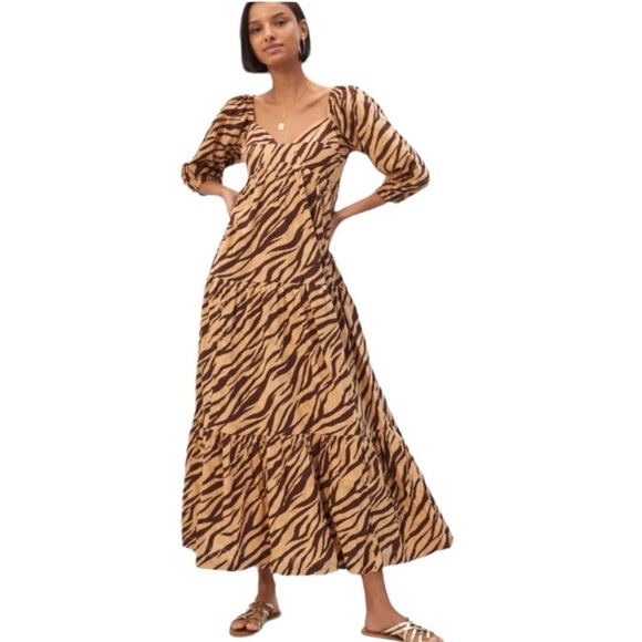 Anthropologie Blossom Maxi Dress in Brown Motif - Picture 1 of 6